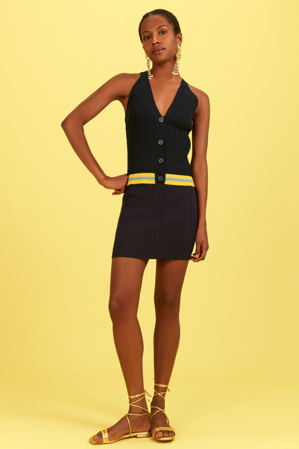 Saia Tricot Curta Celina Marinho