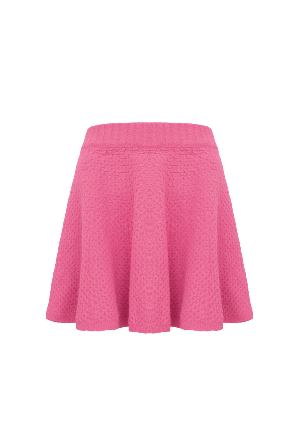 Saia Tricot Curta Cherry Rosa Penélope