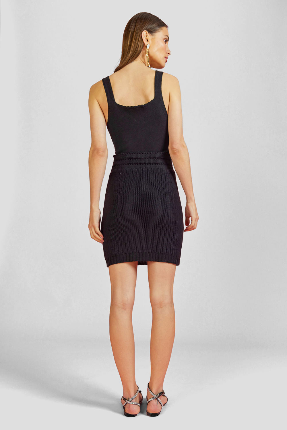 Saia Tricot Curta Katia Preto