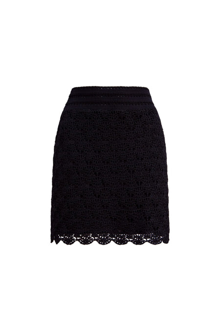 Saia Tricot Curta Mirabelle Preto