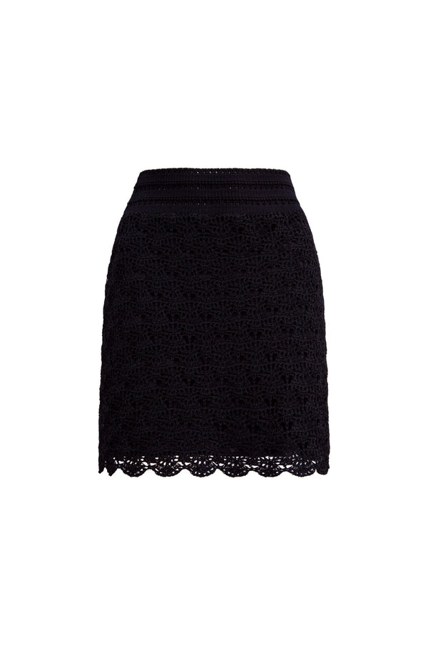 Saia Tricot Curta Mirabelle Preto