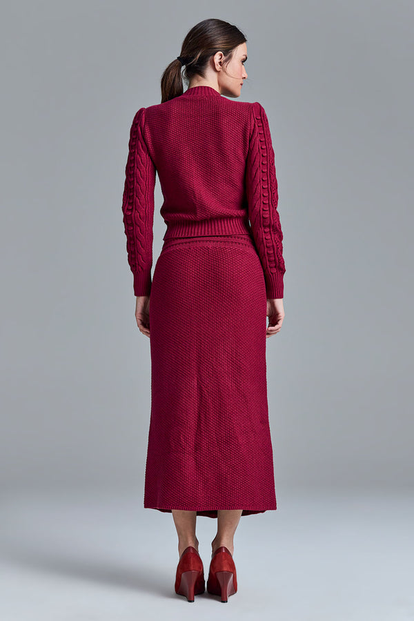 Saia Tricot Midi Georgea Red Cherry