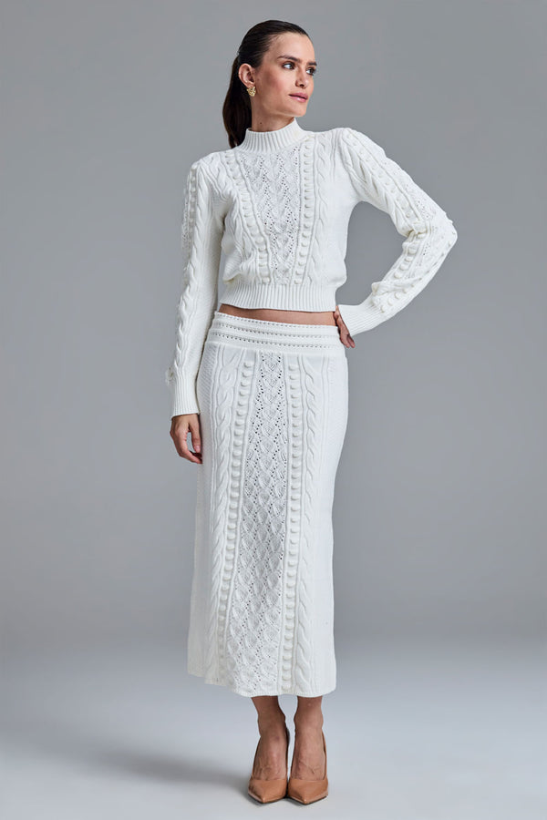 Saia Tricot Midi Georgea Off White