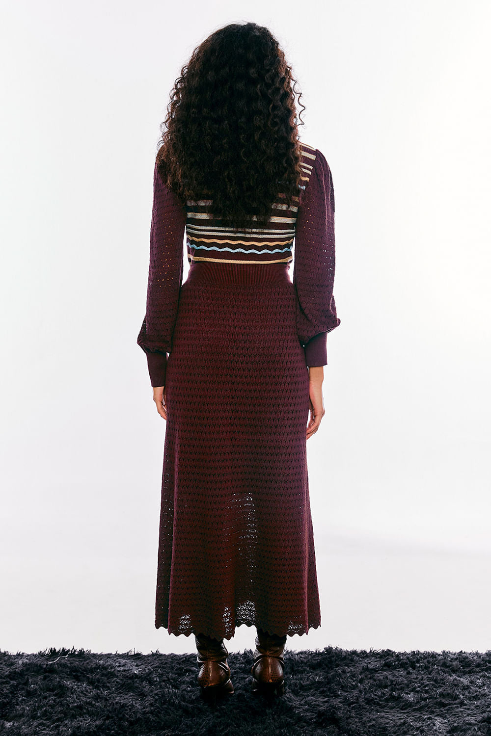 Saia Tricot Midi Helo Trufa