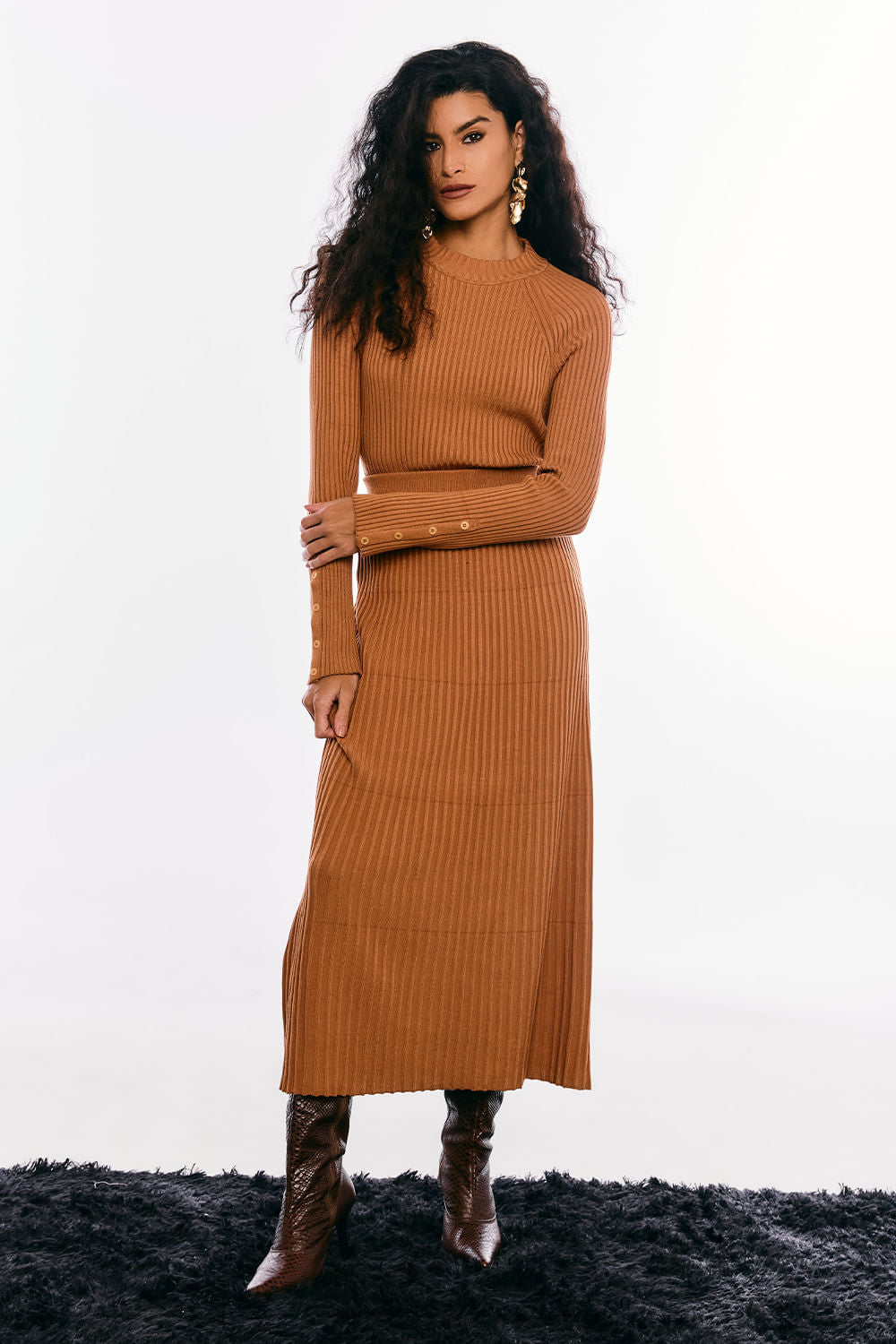Saia Tricot Midi Ingrid Camel