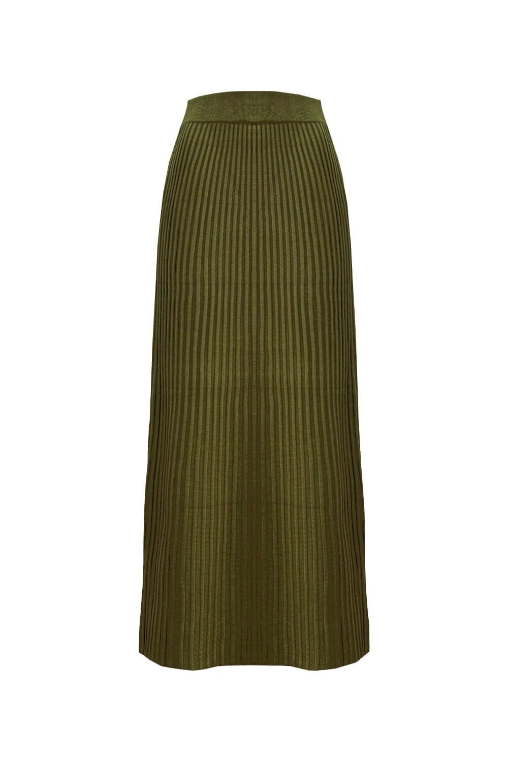 Saia Tricot Midi Ingrid Verde Oliva