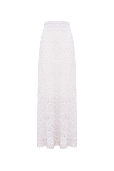 Saia Tricot Longa Gloria Off White