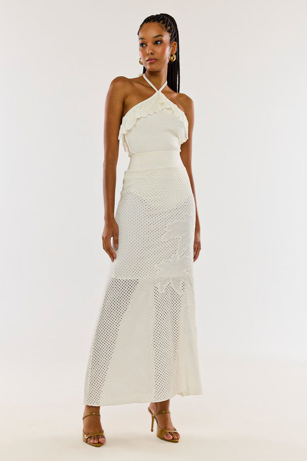 Conjunto Tricot Tropical Off White