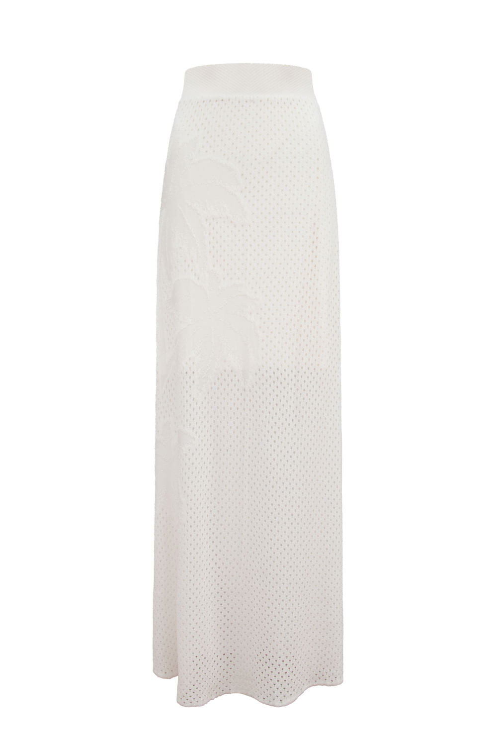 Saia Tricot Longa Tropical Off White