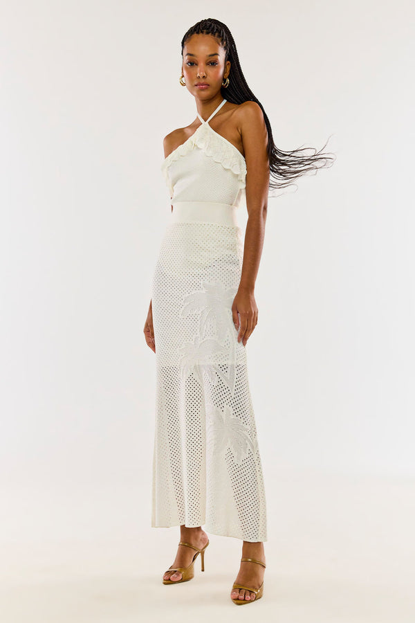 Conjunto Tricot Tropical Off White