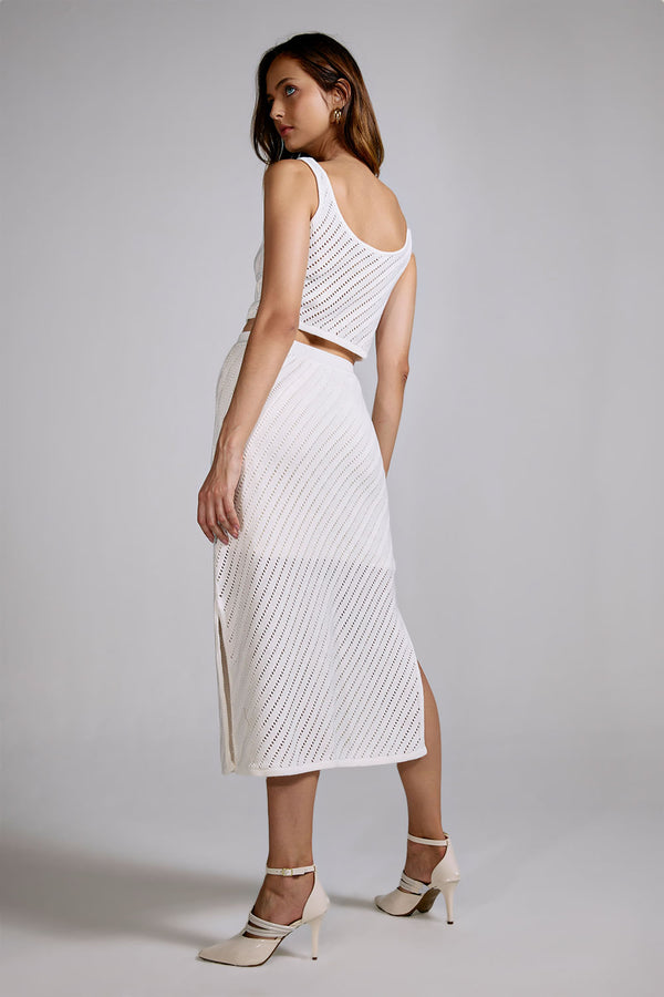Saia Tricot Midi Martina Off White