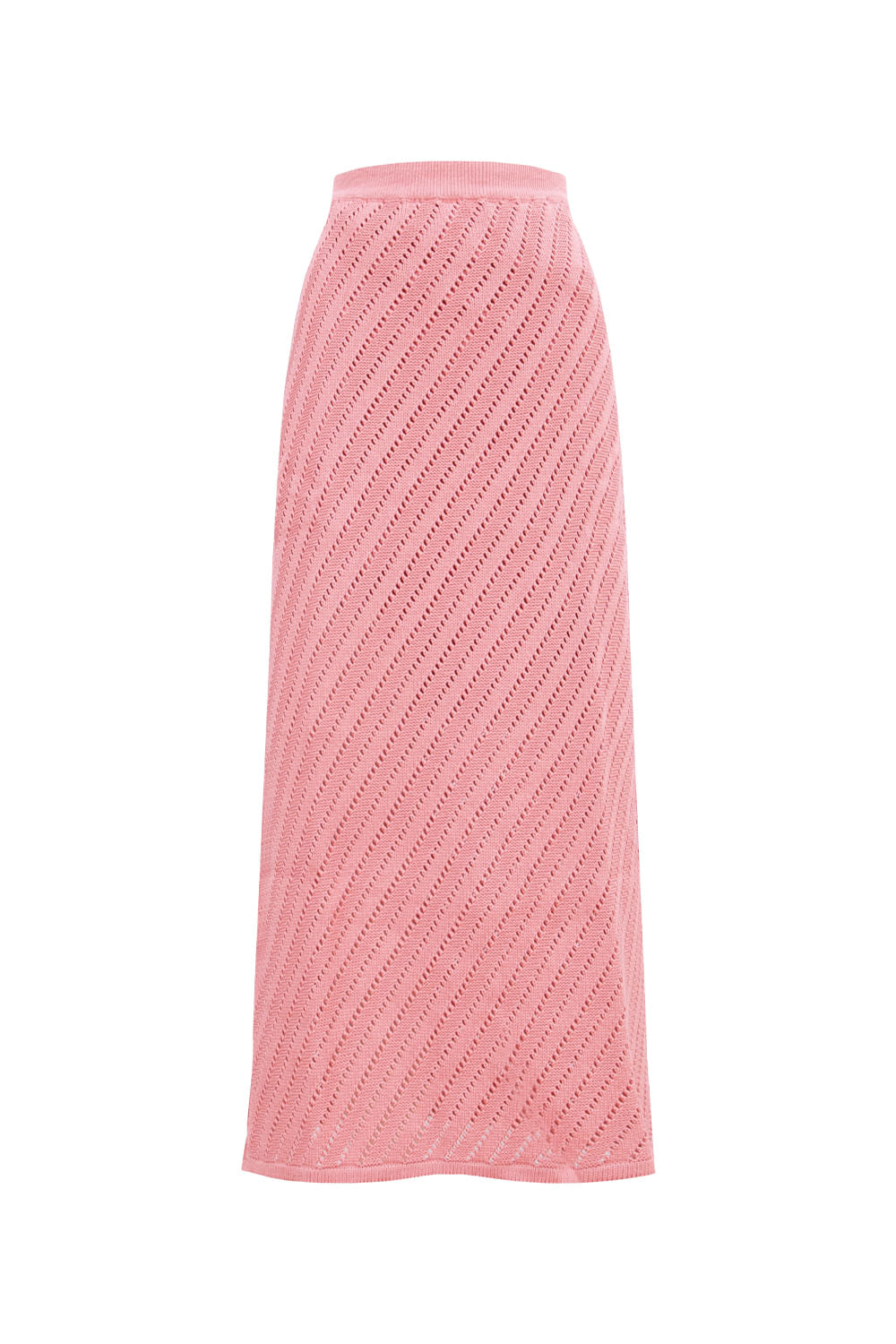 Saia Tricot Midi Martina Pink Chá