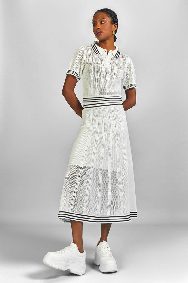 Saia Tricot Midi Alessandra Off White