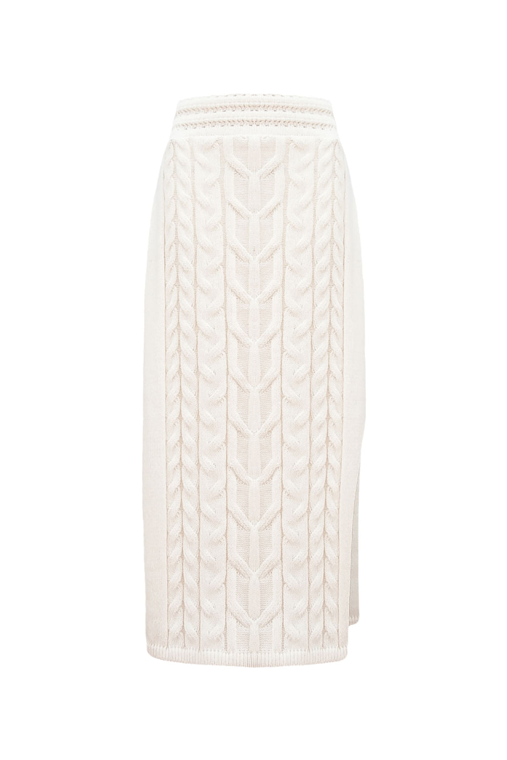 Saia Tricot Midi Bruna Off White