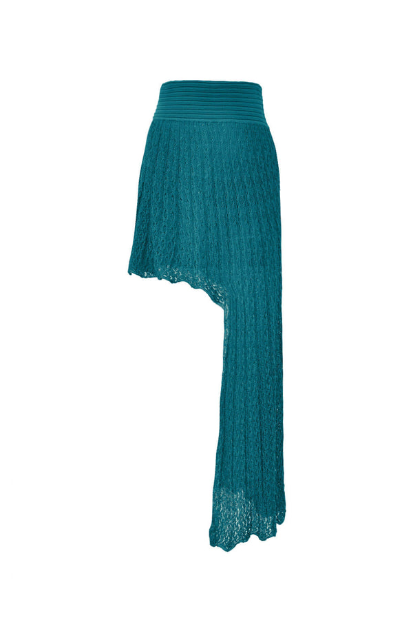 Saia Tricot Midi Dandara Petróleo