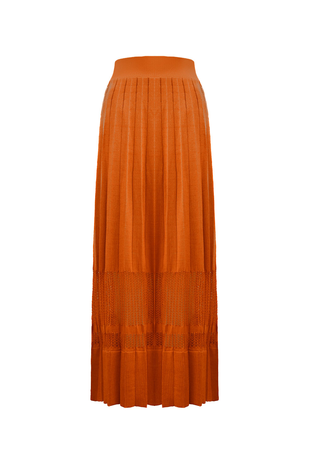 Saia Tricot Midi Laura Laranja Caramel