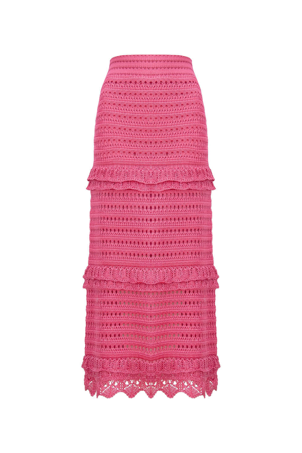 Saia Tricot Midi Leandra Pink
