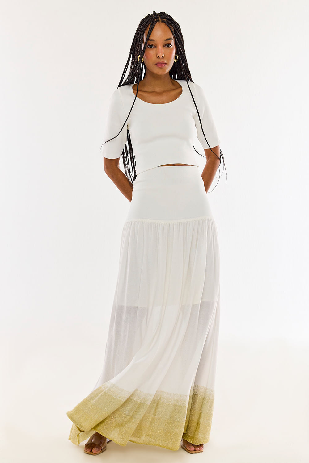 Conjunto Tricot Mariah Off White