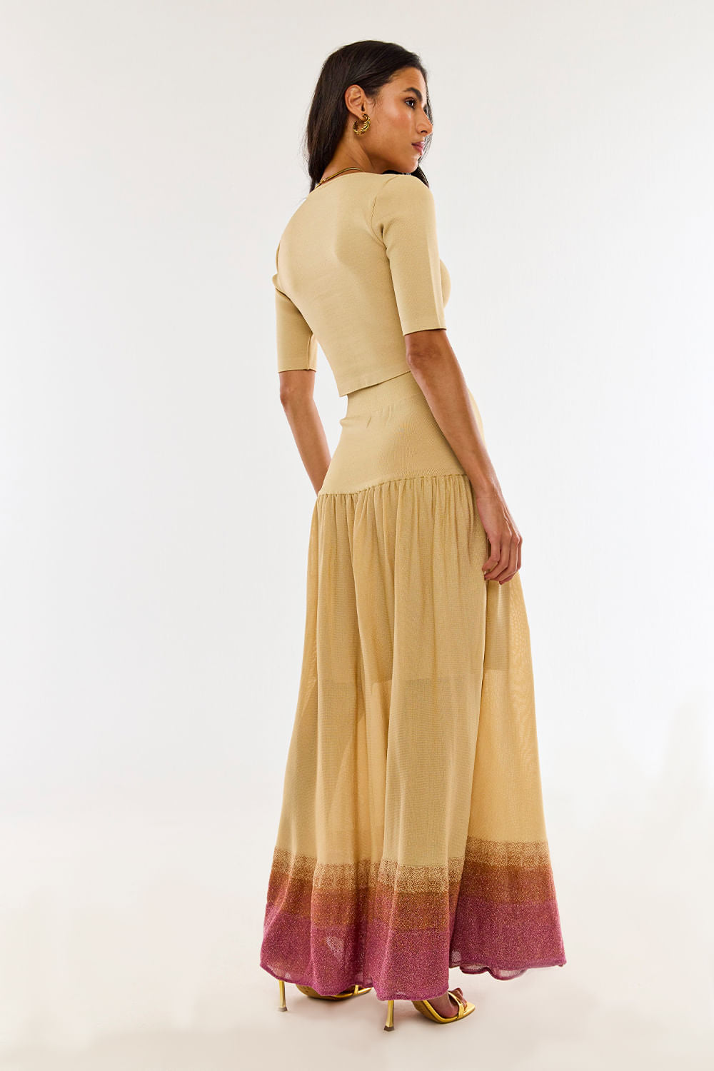 Saia Tricot Midi Mariah Super Ivore