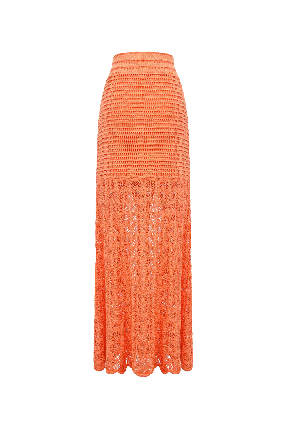 Saia Tricot Longa Sara Tangerina