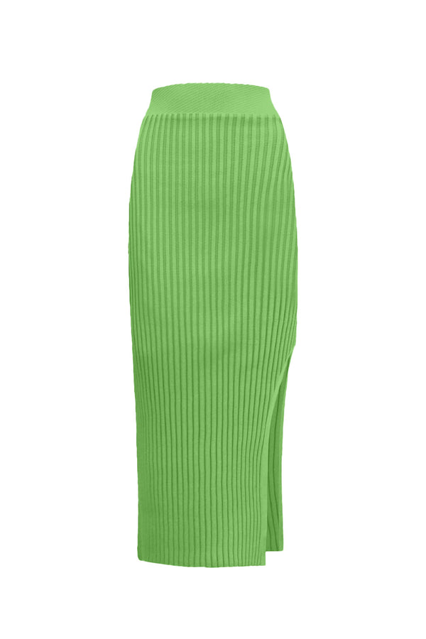 Saia Tricot Midi Tracy Verde Maçã