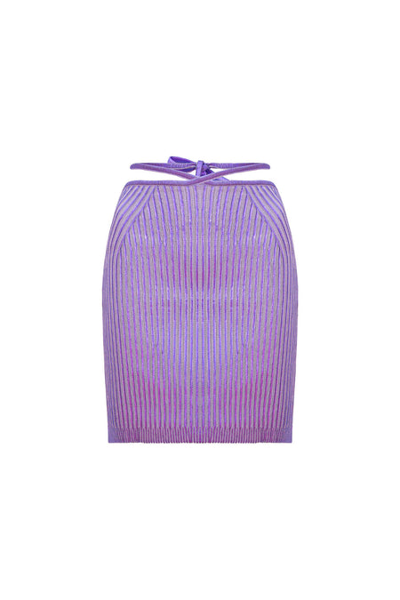 Saia Tricot Curta Noemie Lavender Metalic
