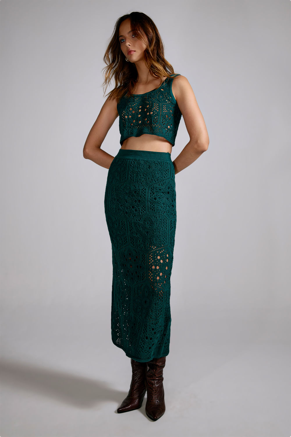 Top Tricot Olivia Verde Ônix