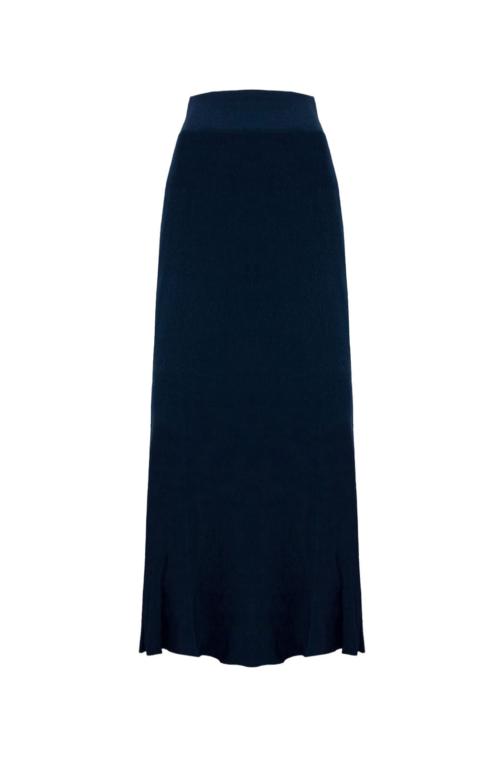 Saia Tricot Midi Verusca Azul Profundo