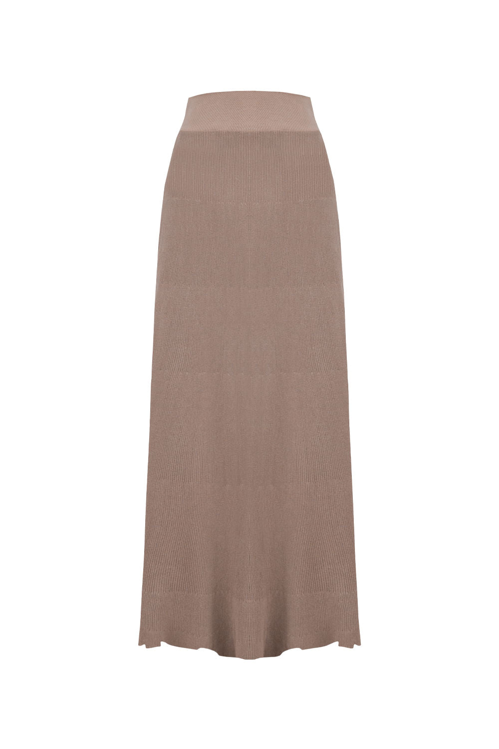 Saia Tricot Midi Verusca Bege Mocha