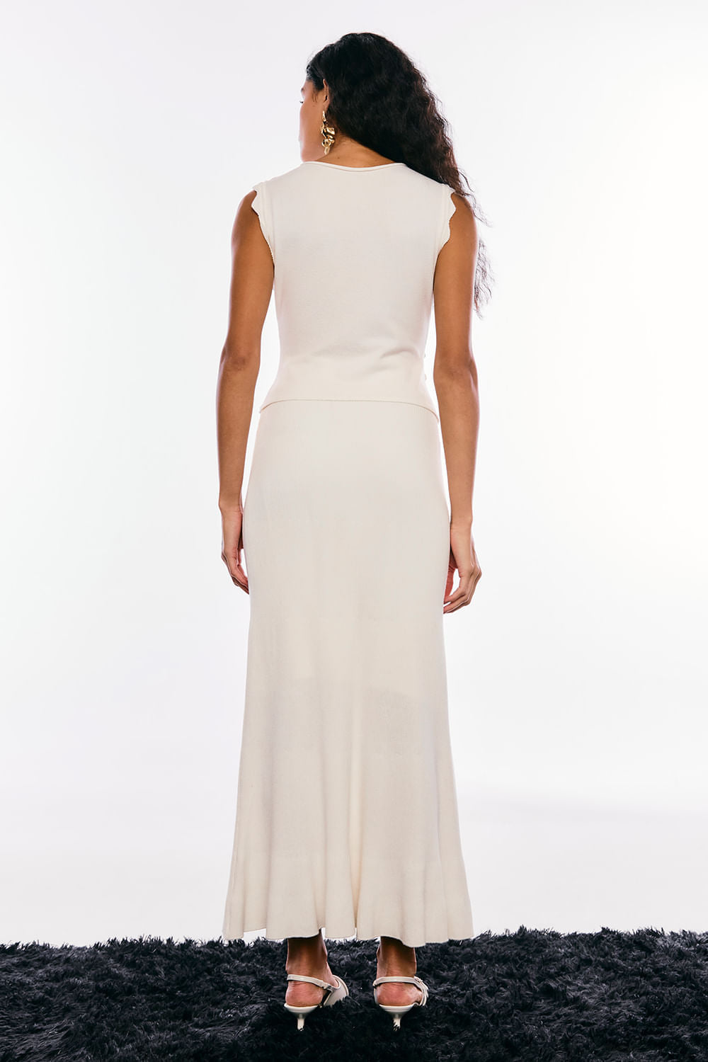Saia Tricot Midi Verusca Off White