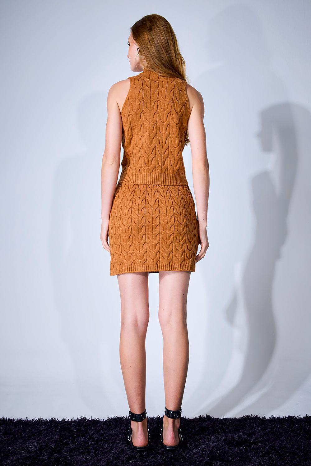 Saia Tricot Vitoria Mascavo