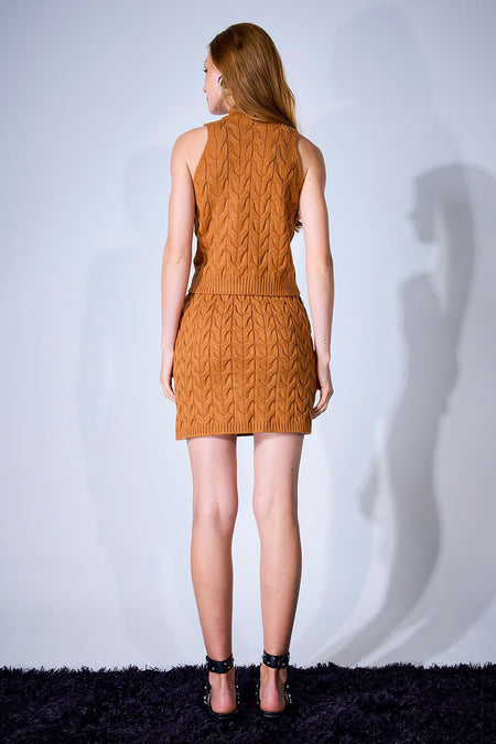 Saia Tricot Vitoria Mascavo