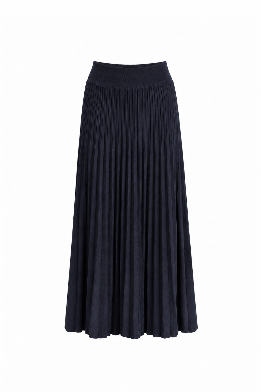 Saia Tricot Midi Plissada Olivia Marinho