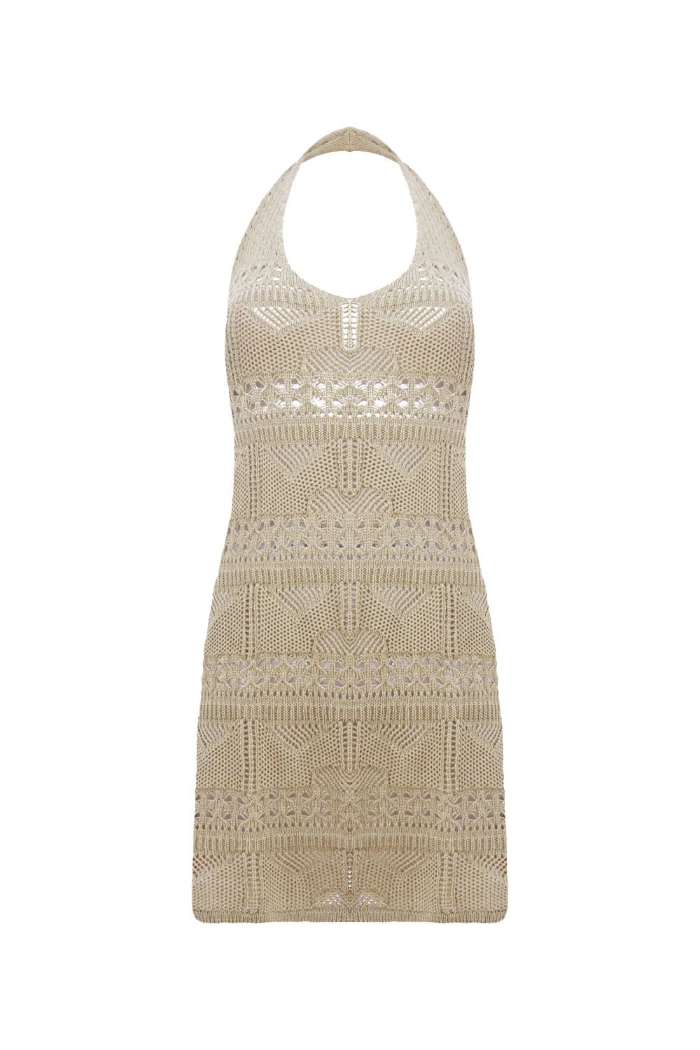 Saída de Praia Tricot Rebeca Bege