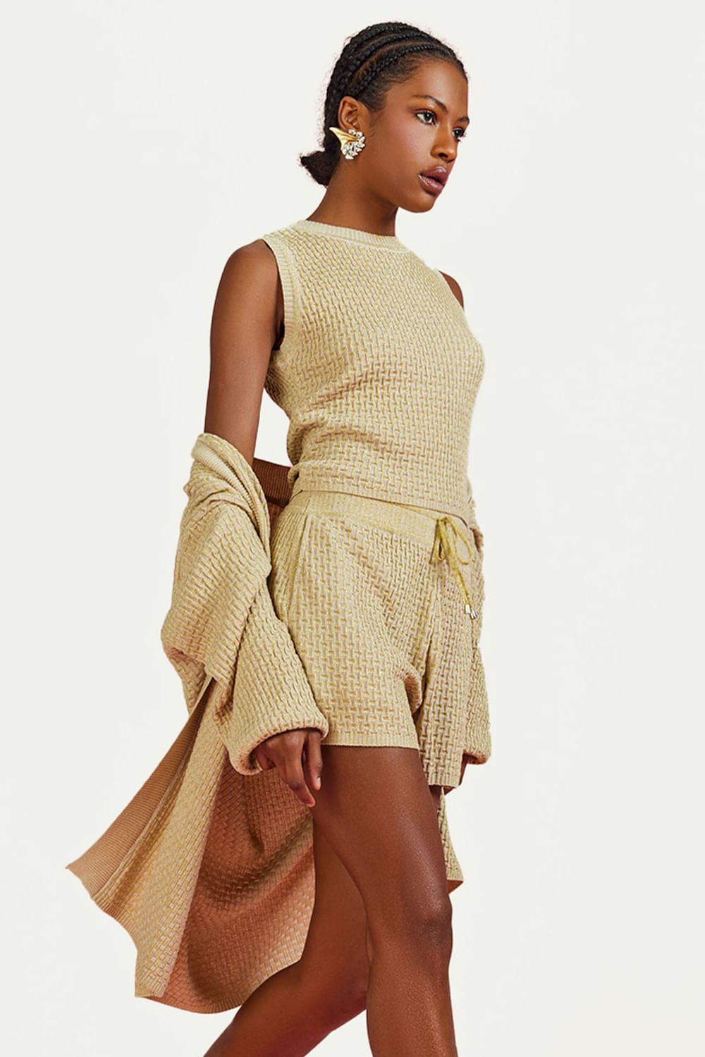 Shorts Tricot Carolina Dourado