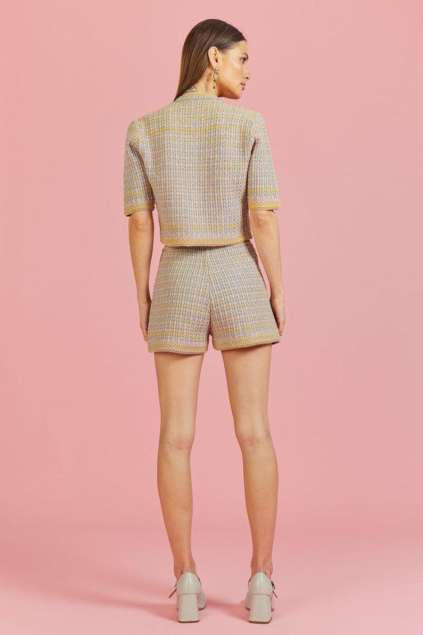 Shorts Tricot Polly Amarelo Pineapple