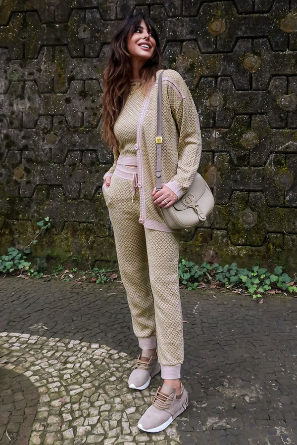 Calça Tricot Yara Lurex Dourado