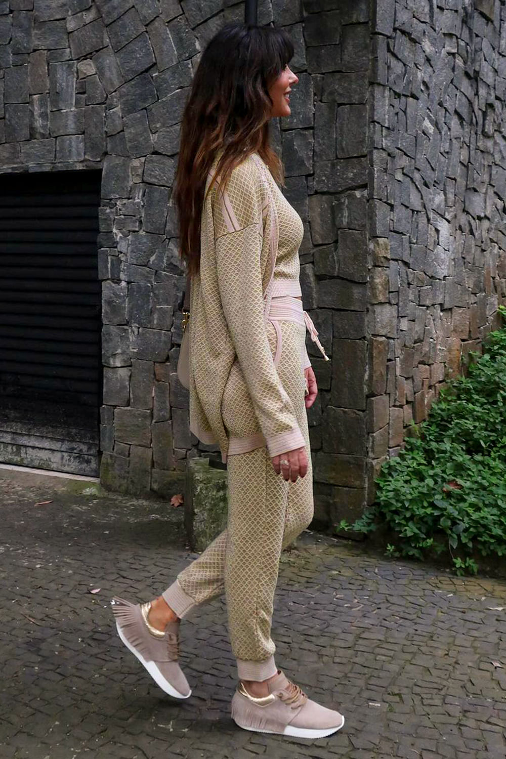 Calça Tricot Yara Lurex Dourado