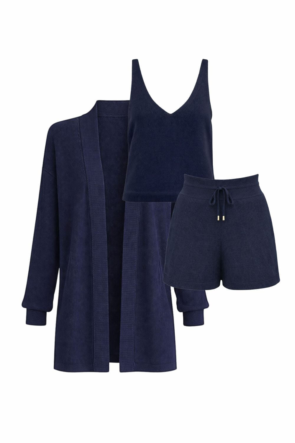 Conjunto Tricot Carina Azul Marinho