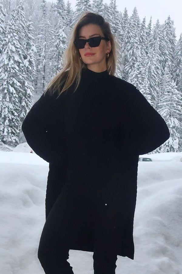 Casaco Tricot Bianca Preto