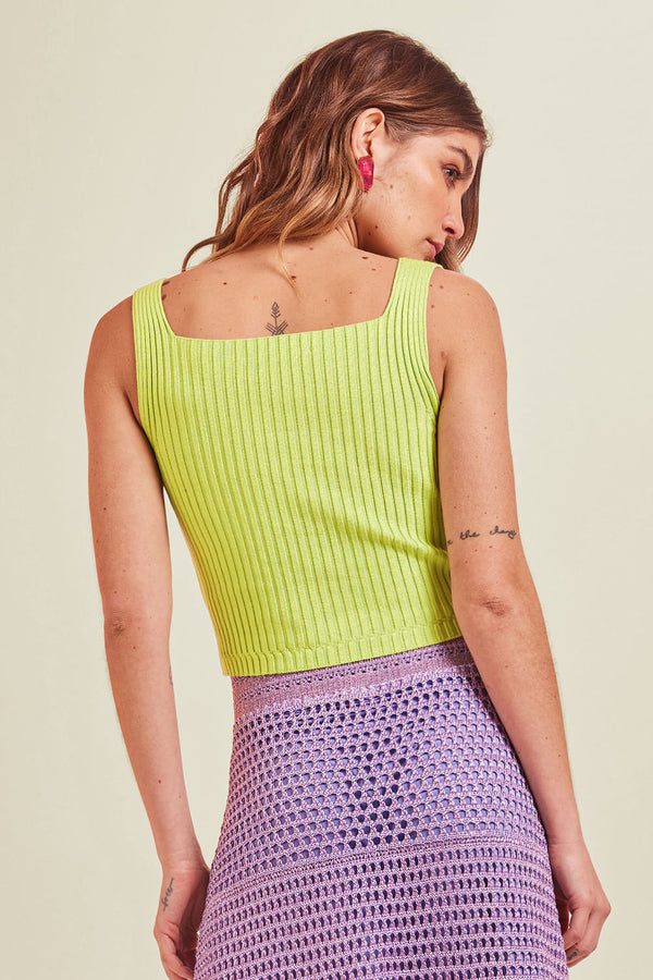 Regata Tricot Adele Verde Lima