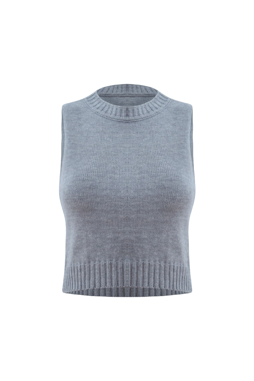 Conjunto Tricot Amira Cinza Mescla