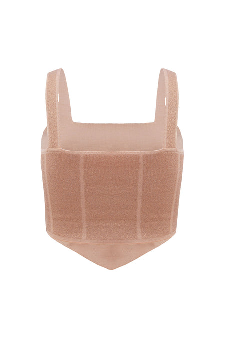 Top Tricot Louise Bege Shell