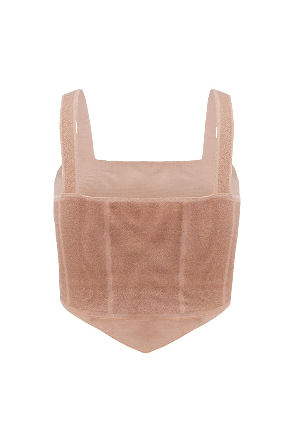 Top Tricot Louise Bege Shell