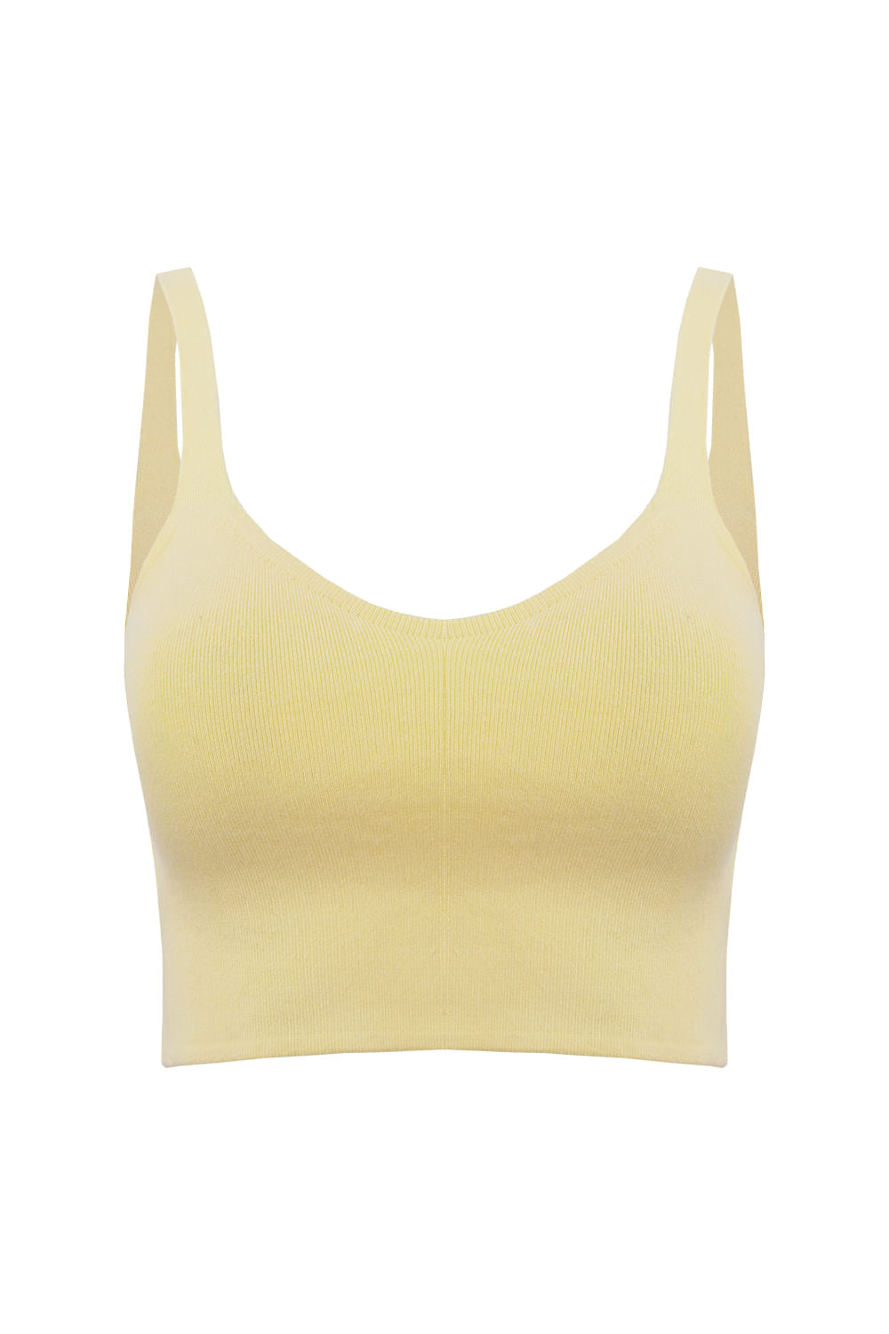 Blusa Tricot Eloá Com Top Amarelo Manteiga e Azul Mergulho