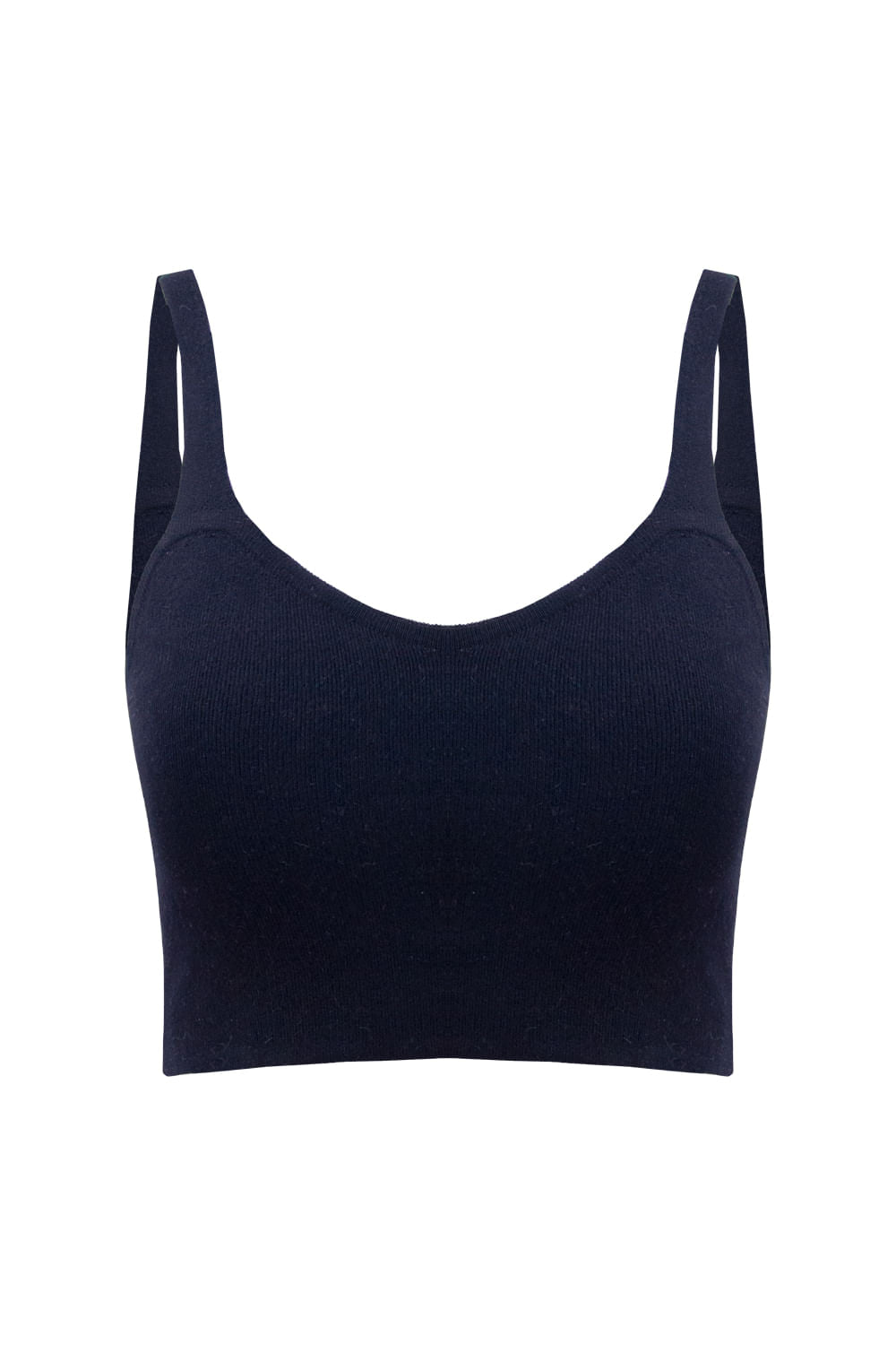 Cropped Tricot Eloá Com Top Marinho e Verde Jelly