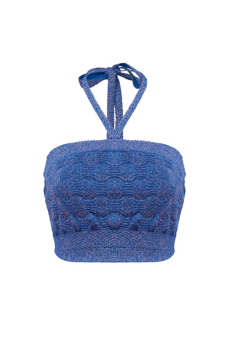 Top Tricot Janice Azul Olho Grego