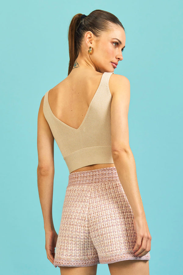 Top Tricot Luara Bege Creamy