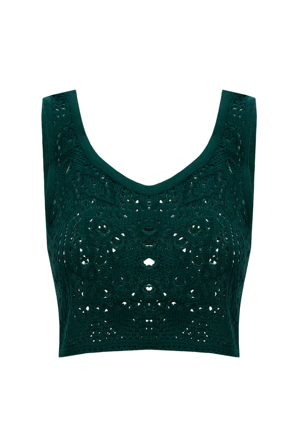 Top Tricot Olivia Verde Ônix