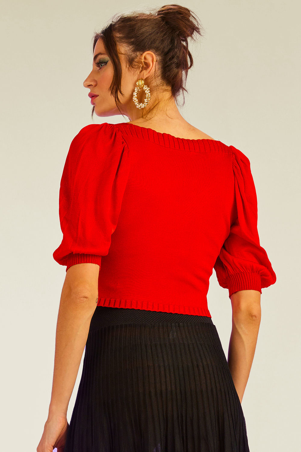 Top Tricot Ravena Vermelho